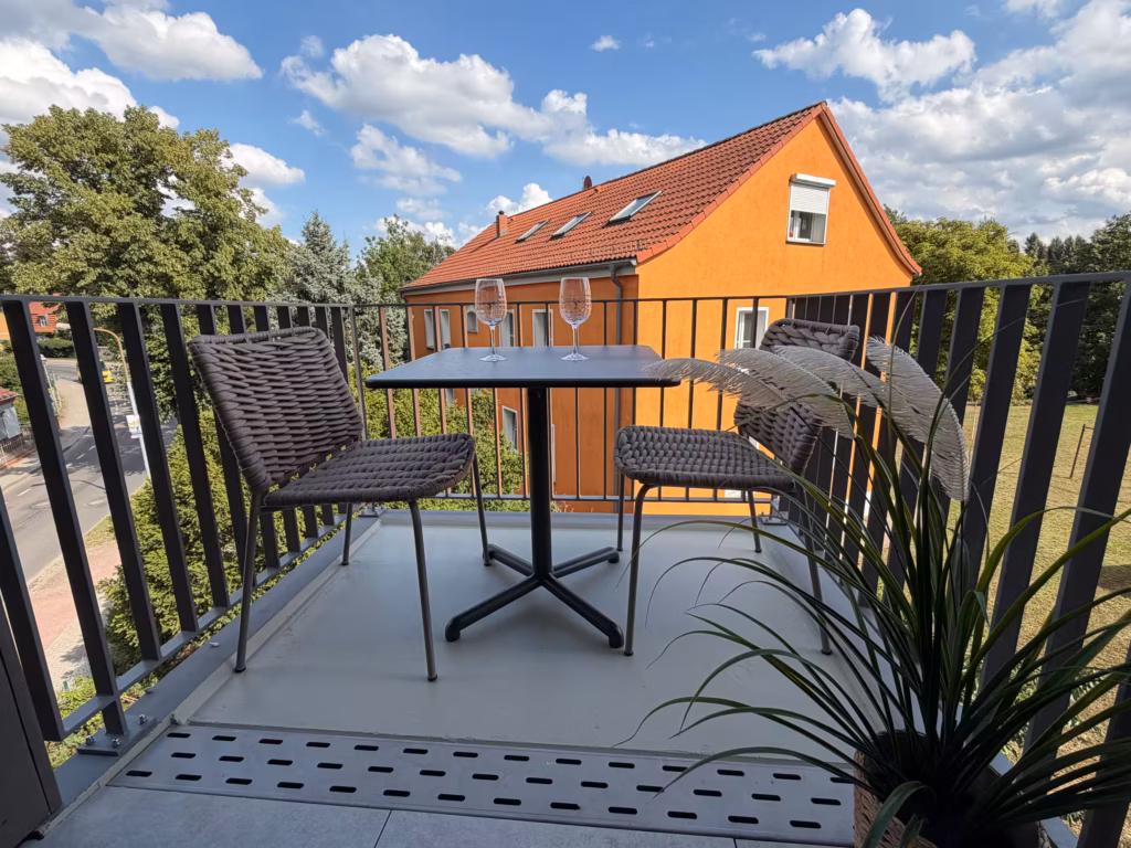 Ferienwohnung Blütenhaus Caputh kleiner Balkon